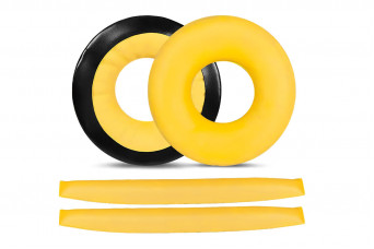 Yellow Replacement Synthetic Ear and Headband Pads for Sennheiser HD25 Headphones