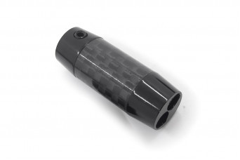 Black Steel Splitter with Carbon Fibre Effect Body - Long