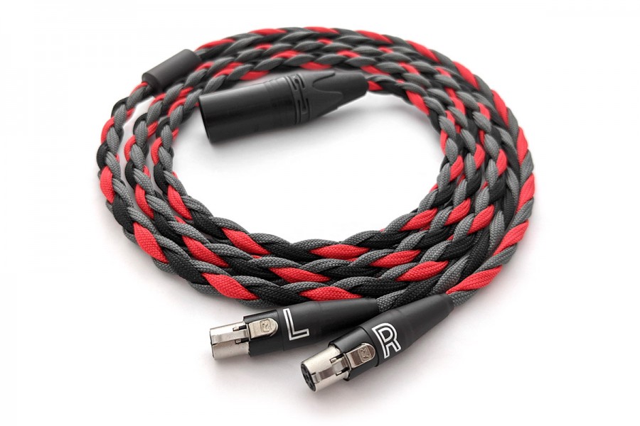 thumbnail image 2 of 16-Core Silver-Plated Upgrade Cable For Audeze LCD-2, LCD-3, LCD-4 Headphones (0.5m - 3m) 2 of 5