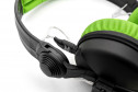 Ready-made Modded Sennheiser HD25 Headphones with Lime Pads and Pellucid Cable