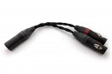 Ready-made OIDIO Mongrel Adapter Cable - 0.2m 2x Female 3-pin XLR to 4-pin Male XLR