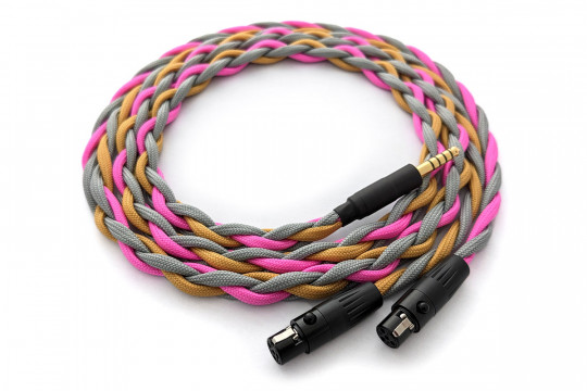 Ready-made OIDIO Mongrel Cable for Audeze LCD, Meze Empyrean & ZMF Headphones - 1.25m 4.4mm