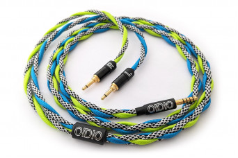 Ready-made OIDIO Mongrel Cable for Various Dual 3.5mm Headphones - 1.25m 4.4mm TRRRS