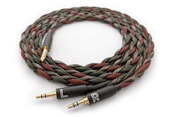 Ready-made OIDIO Mongrel Cable for Various Dual 3.5mm Headphones - 1.5m 4.4mm