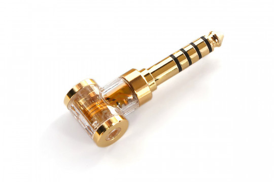 ddHiFi DJ44AG Adapter - 2.5mm TRRRS Female to 4.4mm TRRRS Male - Gold